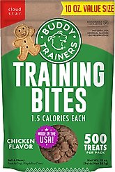 Buddy Biscuits Trainers Training Bites Chicken Flavor Dog Treats, 10-oz bag
