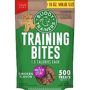 Buddy Biscuits Trainers Training Bites Chicken Flavor Dog Treats, 10-oz bag