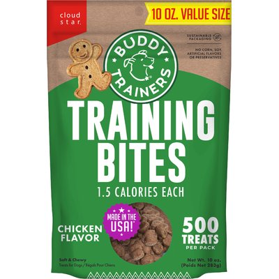 Buddy Biscuits Buddy Biscuits Trainers Training Bites Chicken Flavor Dog Treats, 10-oz bag