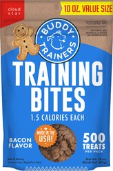 Buddy Biscuits Trainers Training Bites Bacon Flavor Dog Treats, 10-oz bag