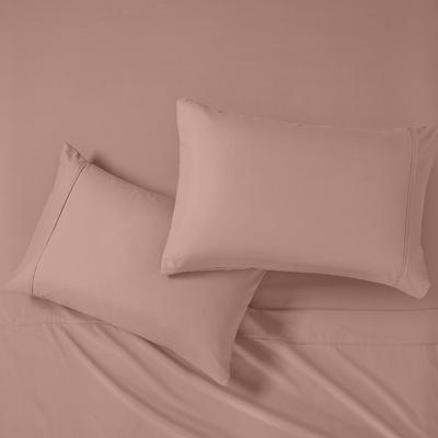 Show full view: MODERN THREADS Soft Microfiber Solid Bed Sheet Set, Rose Pink, Queen slide 6 of 7