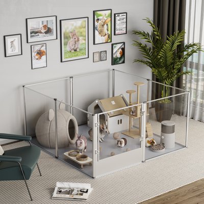BingoPaw BingoPaw Clear Acrylic Dog Whelping Box & Exercise Pen, 8 Panels