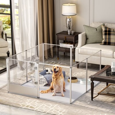 BingoPaw BingoPaw Acrylic Dog Whelping Box & Exercise Pen, 8 Panels
