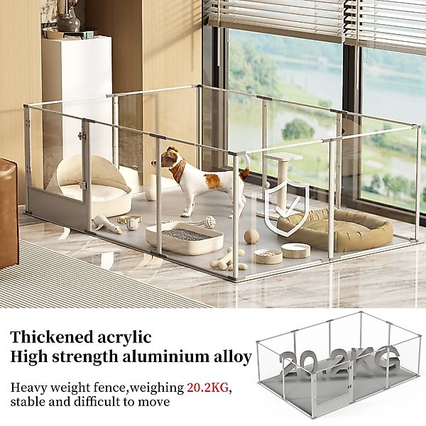 BingoPaw Clear Acrylic Dog Whelping Box & Exercise Pen