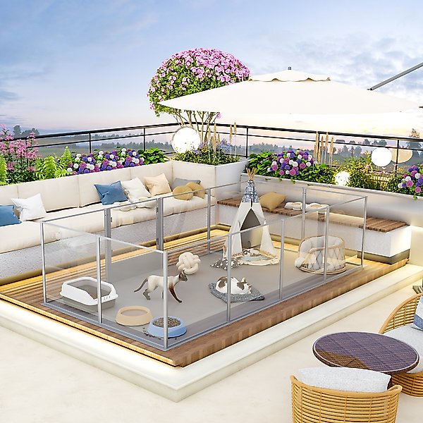 BingoPaw Clear Acrylic Dog Whelping Box & Exercise Pen