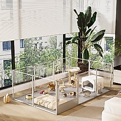 BingoPaw Clear Acrylic Dog Whelping Box & Exercise Pen, 10 Panels