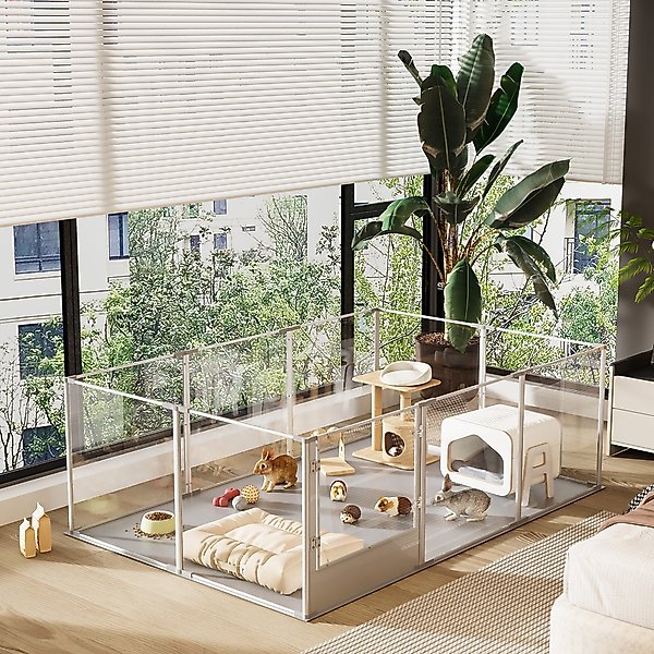 BingoPaw Clear Acrylic Dog Whelping Box & Exercise Pen