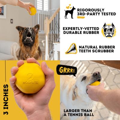 Show full view: WoofBite Ultra-Tough Ball Dog Chew Toy slide 7 of 11