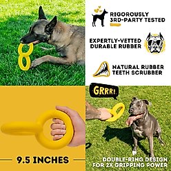 WoofBite Ultra-Tough Tug Rings Dog Chew Toy slide 2 of 9