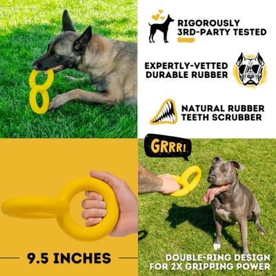 Show full view: WoofBite Ultra-Tough Tug Rings Dog Chew Toy slide 8 of 12