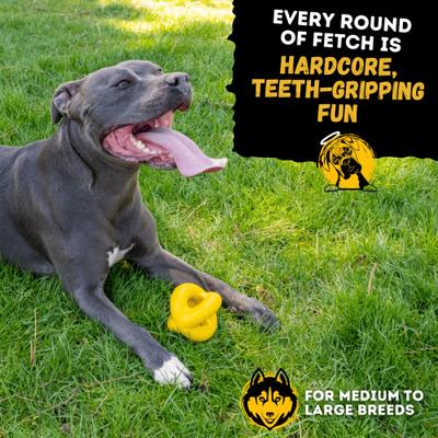 Show full view: WoofBite Ultra-Tough Ring Ball Dog Chew Toy slide 8 of 11