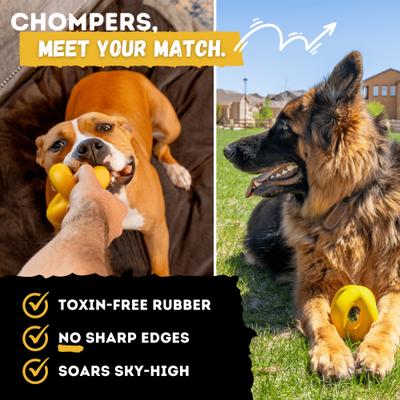 Show full view: WoofBite Ultra-Tough Ring Ball Dog Chew Toy slide 5 of 11