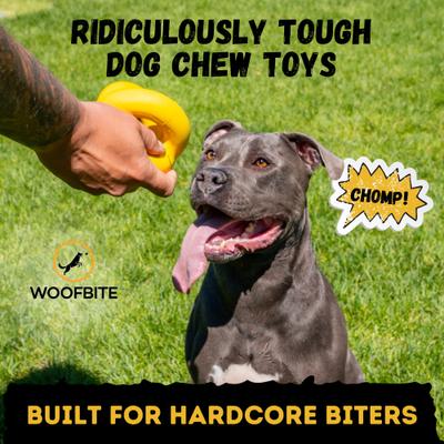 Show full view: WoofBite Ultra-Tough Ring Ball Dog Chew Toy slide 4 of 11