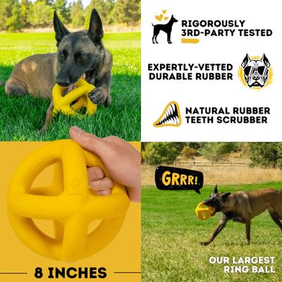 Show full view: WoofBite Ultra-Tough XL Giant Ring Ball Dog Chew Toy slide 6 of 11
