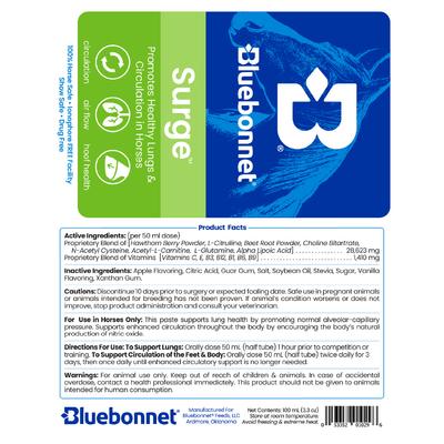 Show full view: Bluebonnet Feeds Surge Paste Horse Food, 100-ml tube slide 2 of 4