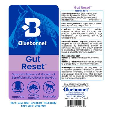 Show full view: Bluebonnet Feeds Gut Reset Paste Syringe Digestive Horse Supplement, 20 count slide 2 of 4