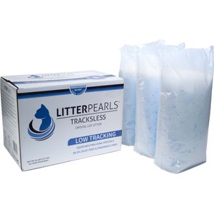 Litter Pearls Tracksless Unscented Non-Clumping Crystal Cat Litter, 20-lb box