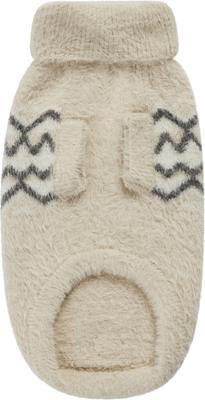 Show full view: GF Pet Fuzzy Dog Sweater, Sand, XX-Small slide 3 of 11