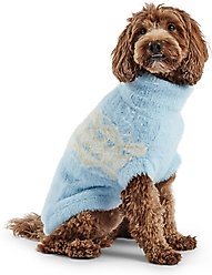 GF Pet Fuzzy Dog Sweater, Light Blue, Small