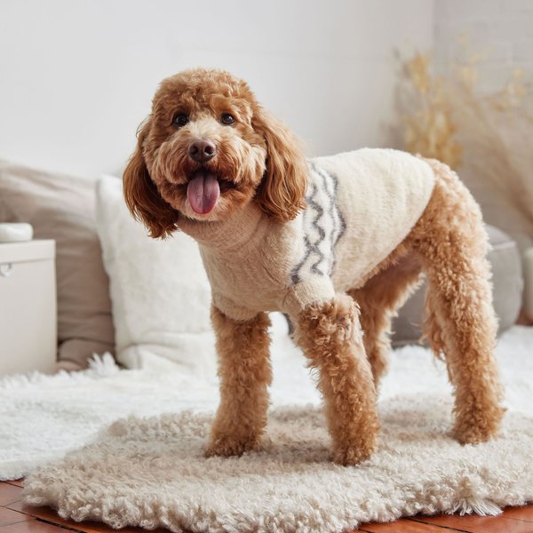 Show full view: GF Pet Fuzzy Dog Sweater, Sand, Medium slide 4 of 11