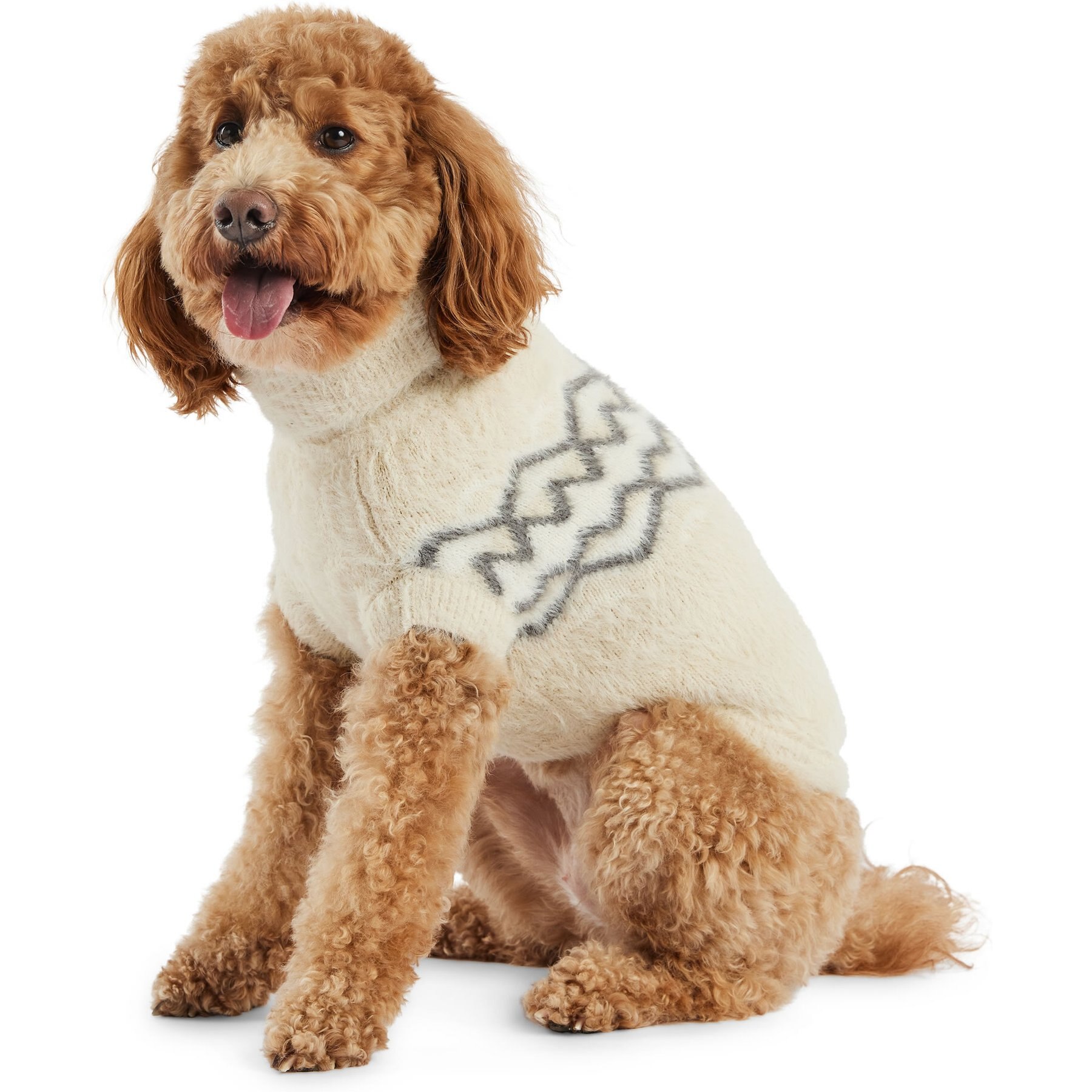 GF Pet Fuzzy Dog Sweater, Sand, XXX-Large