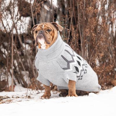 Show full view: GF Pet Heritage Dog Sweater, Grey Mix, X-Small slide 6 of 9