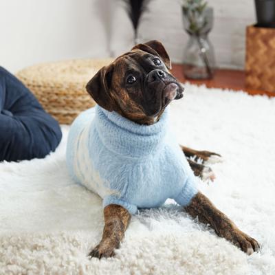 Show full view: GF Pet Fuzzy Dog Sweater, Light Blue, XX-Large slide 5 of 10
