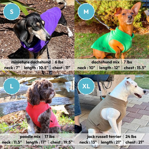 Show full view: Gooby Fleece Dog Vest, Brown, Large slide 4 of 4