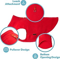 Gooby Fleece Dog Vest, Gray, Medium slide 2 of 4