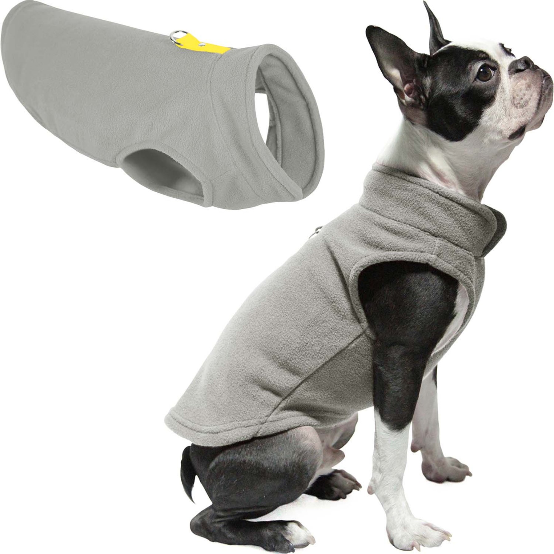 Gooby Fleece Dog Vest, Gray, X-Large