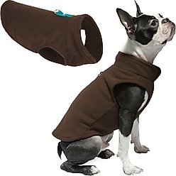 Gooby Fleece Dog Vest, Brown, Medium