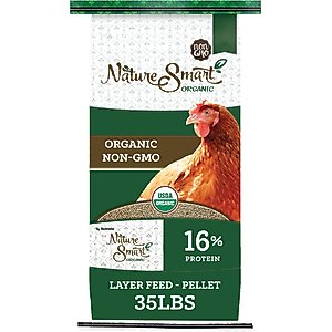 Nutrena Nature Smart Organic Layer Feed Layer 16% Protein Pellet Chicken Feed, 35-lb bag
