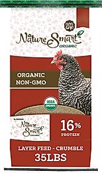 Nutrena Nature Smart Organic Layer Feed 16% Protein Crumble Chicken Feed, 35-lb bag