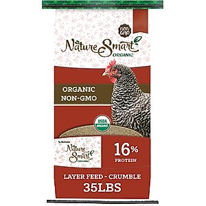 Nutrena Nature Smart Organic Layer Feed 16% Protein Crumble Chicken Feed, 35-lb bag