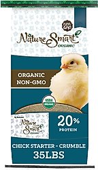 Nutrena Nature Smart Organic Chick Starter Grower 20% Protein Crumble Chicken Feed, 35-lb bag