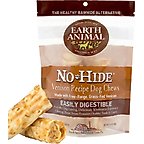 Earth Animal No-Hide Small Rolls Long Lasting Natural Rawhide Alternative Venison Recipe Chew Dog Treats, 2 count