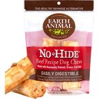 Earth Animal No-Hide Small Rolls Long Lasting Natural Rawhide Alternative Beef Recipe Chew Dog Treats, 2 count