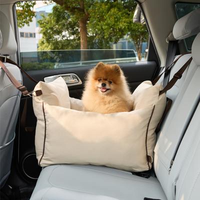 Show full view: Lesure Waterproof Small Dog Car Booster Seat, Standard, Beige slide 5 of 10