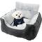 Show in main carousel: LFC PETS Portable Dog & Cat Car Seat Bed with Clip-On Safety Leash, Black slide 1 of 8