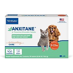 Virbac Anxitane (L-Theanine) Small Chewable Dog & Cat Tablets, 30 count