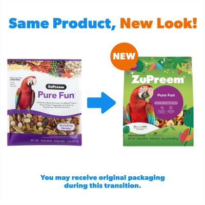 Show full view: ZuPreem FruitBlend with Natural Fruit Flavors Daily + Pure Fun Large Bird Dry Food slide 3 of 9
