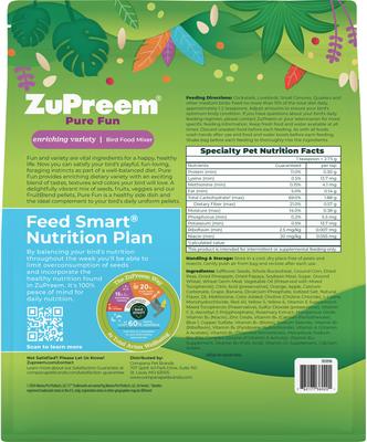 Show full view: ZuPreem Pure Fun Medium Bird Food, 2-lb bag slide 2 of 10