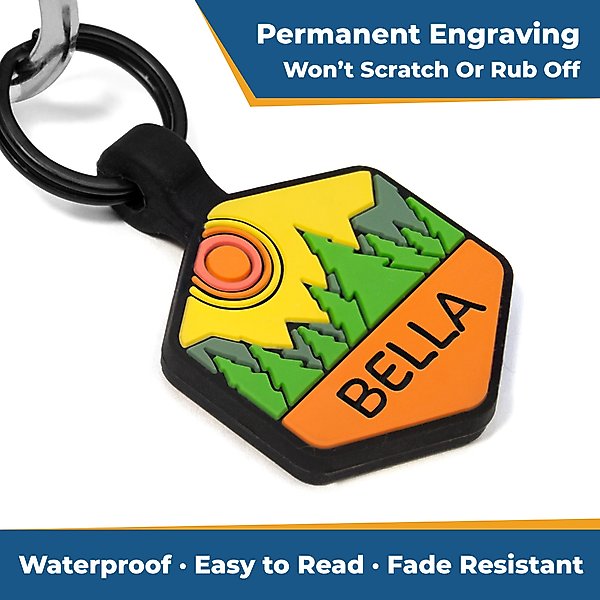 GoTags Silent Silicone Personalized Dog ID Tag