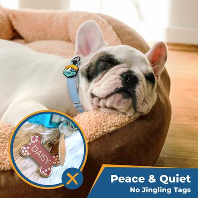 Show full view: GoTags Silent Silicone Personalized Dog ID Tag, Mountain Orange slide 5 of 8