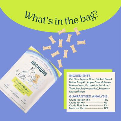 Show full view: Archway Better Biscuit Peanut Butter Crunchy Dog Treats, 5-oz bag slide 5 of 10