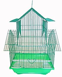 YML Pagoda Top Parakeet Bird Cage, Green