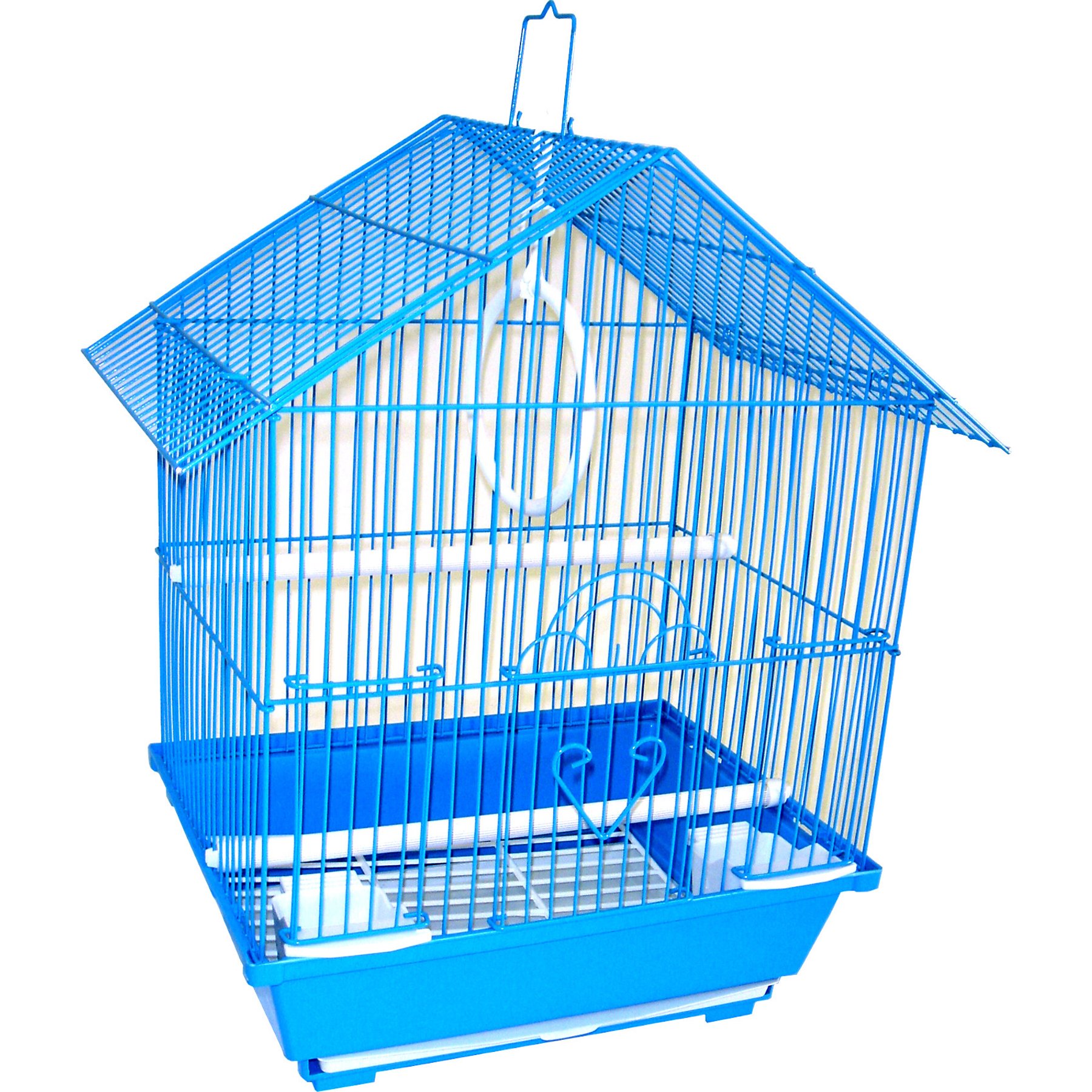 YML House Top Parakeet Bird Cage, Blue