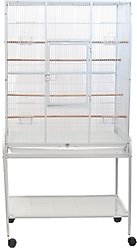 YML Flat Top Aviary Bird Cage, White