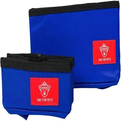 Show full view: One for Pets Nylon Dog Portable Travel Bowl Set, Blue, 2.5 liters slide 2 of 4