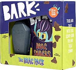 BARK The Drac Pack Halloween Snack Casket Treat Dispensing Dog Toy